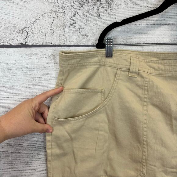 Old Navy Plus Size Khaki Ivory Button Front Denim Skirt Size 26 - Picture 2 of 7